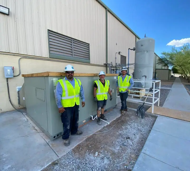 SMW A-TEAM installing a 20-ton unit in Maricopa